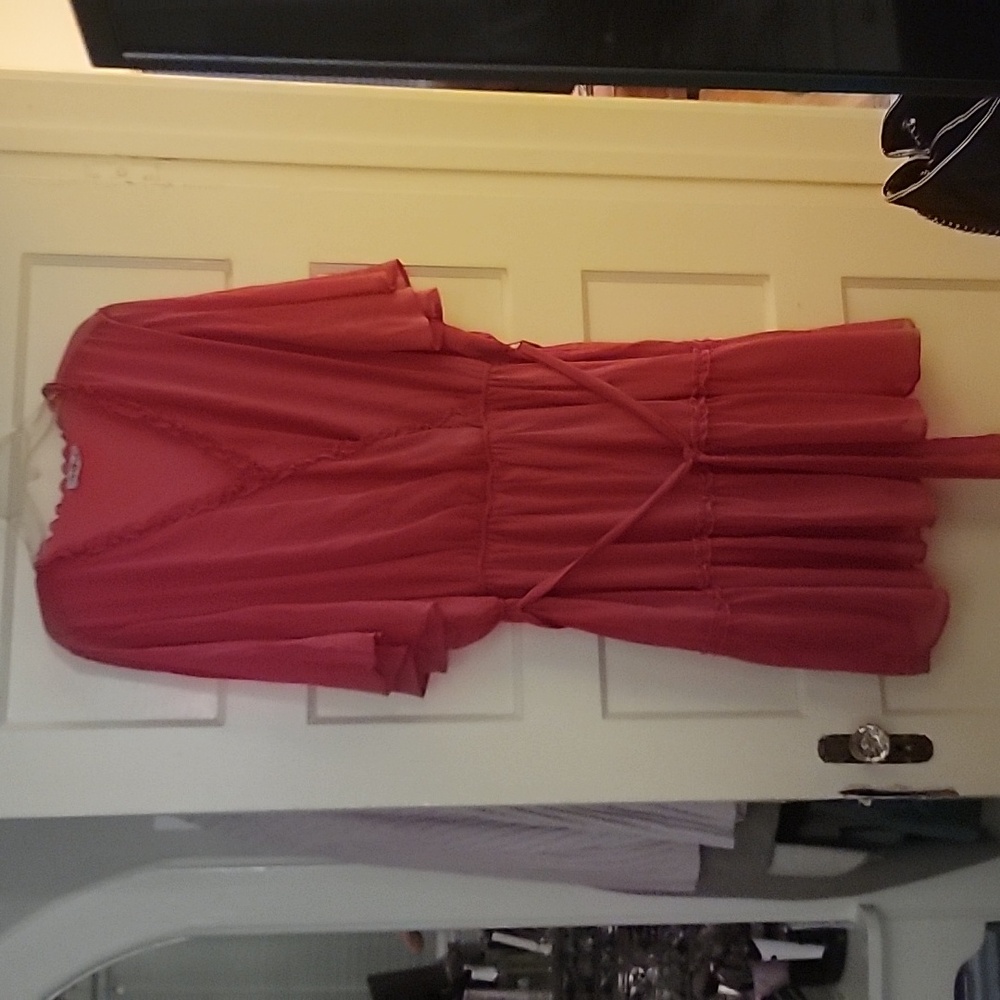 Pink ruffle dress